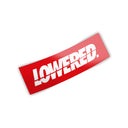Lowered® Red Crew Sticker